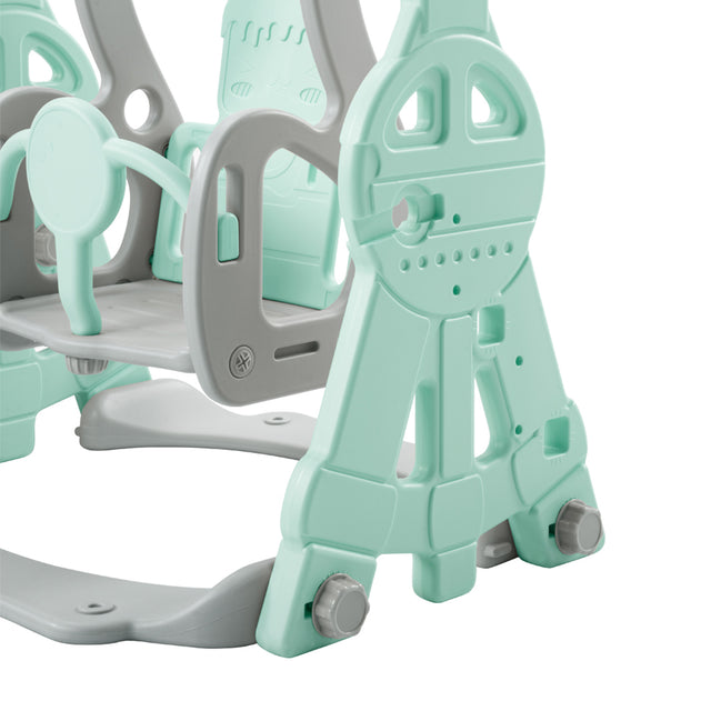 Toddler Slide and Swing Set 3 in 1, Kids Playground Climber Swing Playset with Basketball Hoops Freestanding Combination Indoor & Outdoor