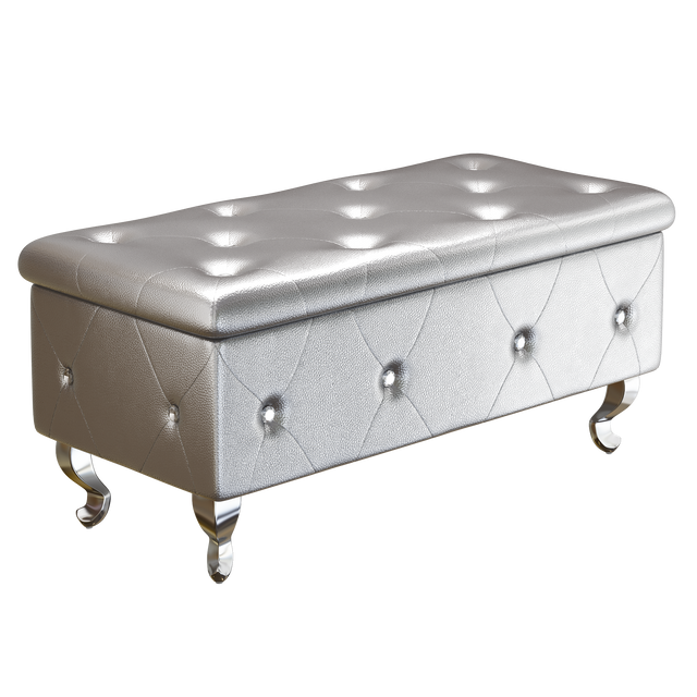 Storage Bench, Flip Top Entryway Bench Seat with Safety Hinge, Storage Chest with Padded Seat, Bed End Stool for Hallway Living Room Bedroom, Supports 250 lb