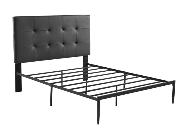 B112 Queen bed PVC cover haedboard with Sponge interlayer.  Strong iron frame with high temperature paint