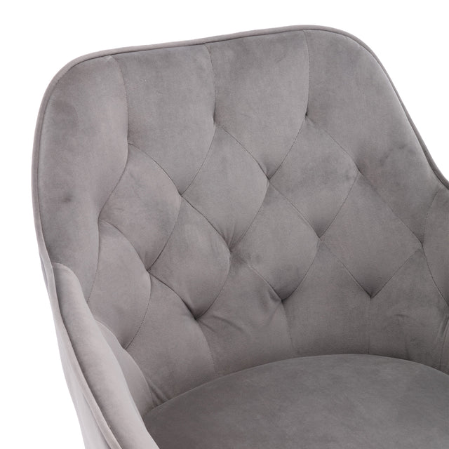 COOLMORE Solid Wood Tufted Upholstered Armless home office  chair