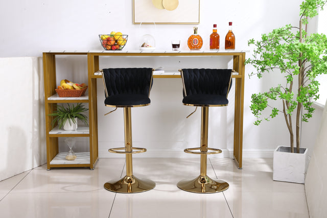 Bar Stools with Back and Footrest Counter Height Dining Chairs (2PCS/CTN)