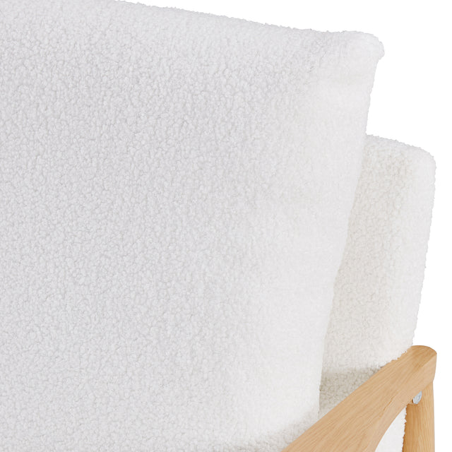 Sofa Chair Set of 2.Teddy velvet Accent Arm Chair Mid Century Modern Upholstered Armchair with Imitation solid wood color Metal Frame Extra-Thick Padded Backrest and Seat Cushion Sofa Chairs