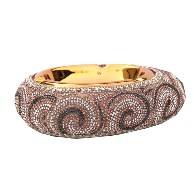 Ambrose Chrome Plated Crystal Embellished Ceramic Ashtray