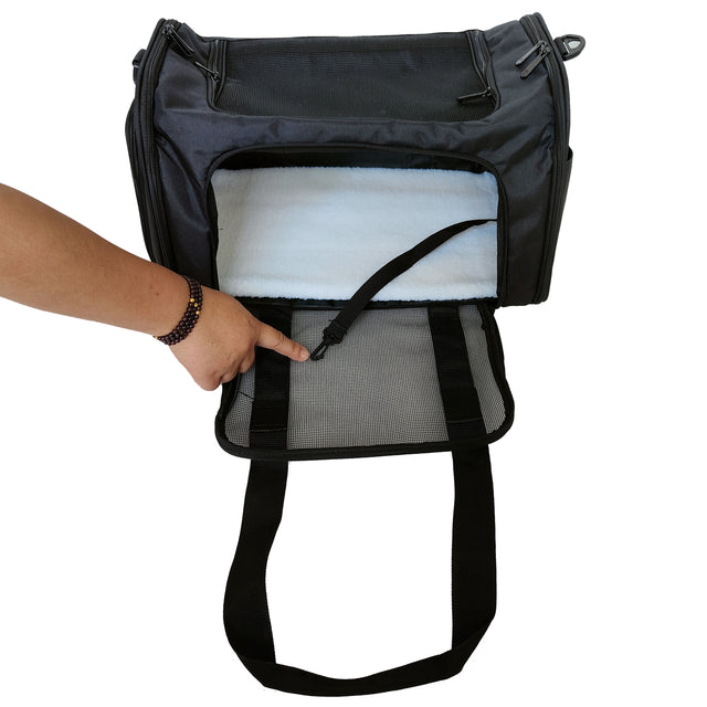 Dog bag Airline Approved Large Soft-Sided Collapsible Pet Travel Carrier for Dog Puppy,Cats,2 Kitty,Portable Dog Travel Carrier with 5 Doors,1 Storage Pockets,Removable Pads Easy to clean up