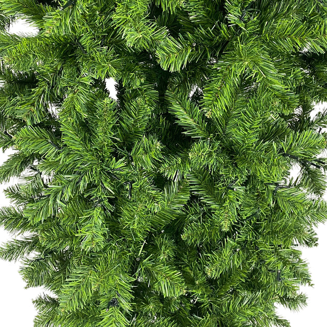 Upside Down Green Christmas Tree, Xmas Tree with LED Warm White Lights, Reinforced Metal Base & Easy Assembly 6ft, w/1,000 Lush Branch Tips, 360 LED Lights X-mas