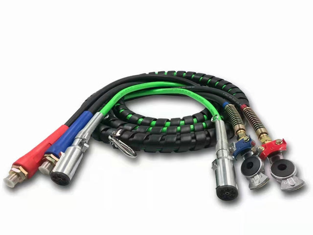 12FT 3-in-1 Wrap Set Air Line Hose Assemblies for Semi Truck Tractor Trailer