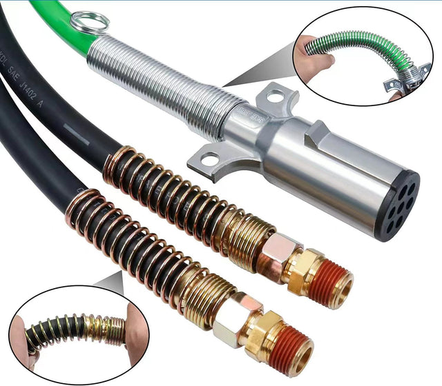 12FT 3-in-1 Wrap Set Air Line Hose Assemblies for Semi Truck Tractor Trailer