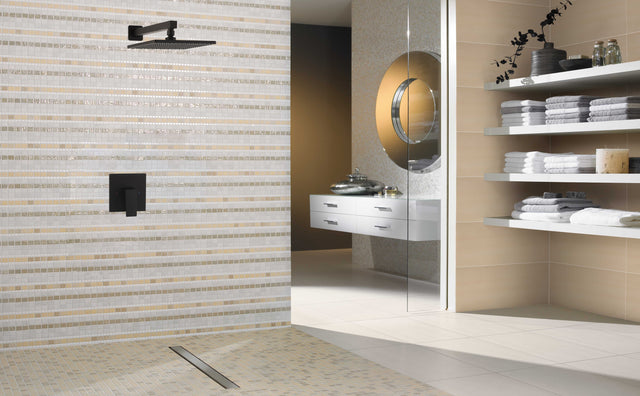 10 Inch Rain Shower Head System Shower Combo Set Bathroom Wall Mount Mixer Shower Faucet Rough-In Valve and Shower Arm Included