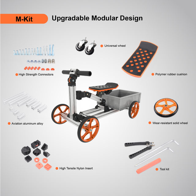 KidRock Buildable Kit 20 in 1 Kids Balance Bike No Pedal Toy for 1 to 6 Years Construction Construction Kit Kids Sit/Stand Scooter Most Popular M Kit (Non Electric)