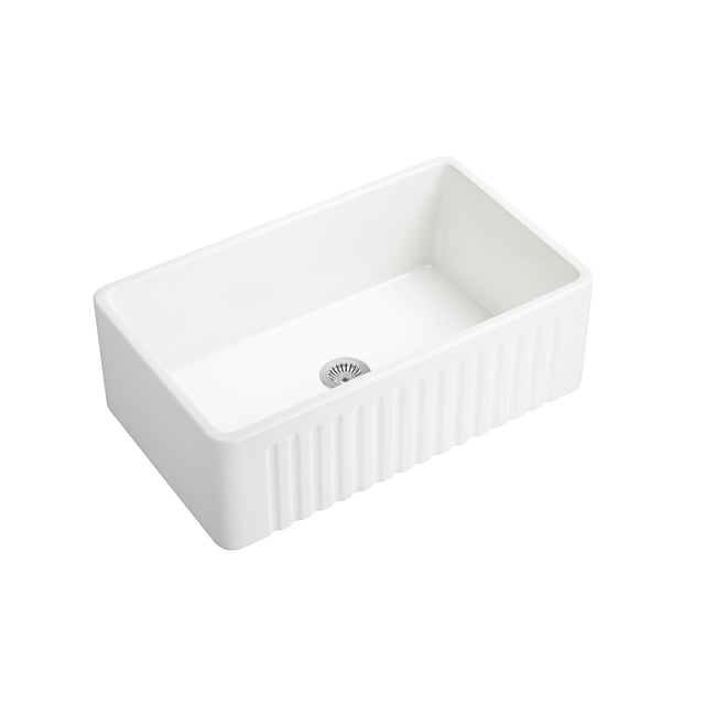 Inch  White Farmhouse Sink Deep Apron Sink Undermount Farmhouse Kitchen Sink Single Farm Sink
