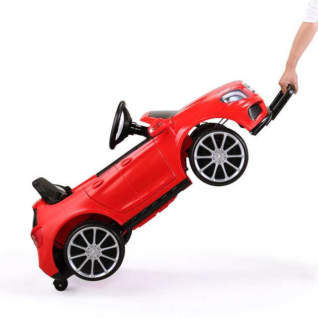 6V Licensed Mercedes Benz AMG Electric Vehicle, Kid Ride on Car with Parental Remote Control ,MP3 Player Headlights Opening Doors for Children 3-8, Red