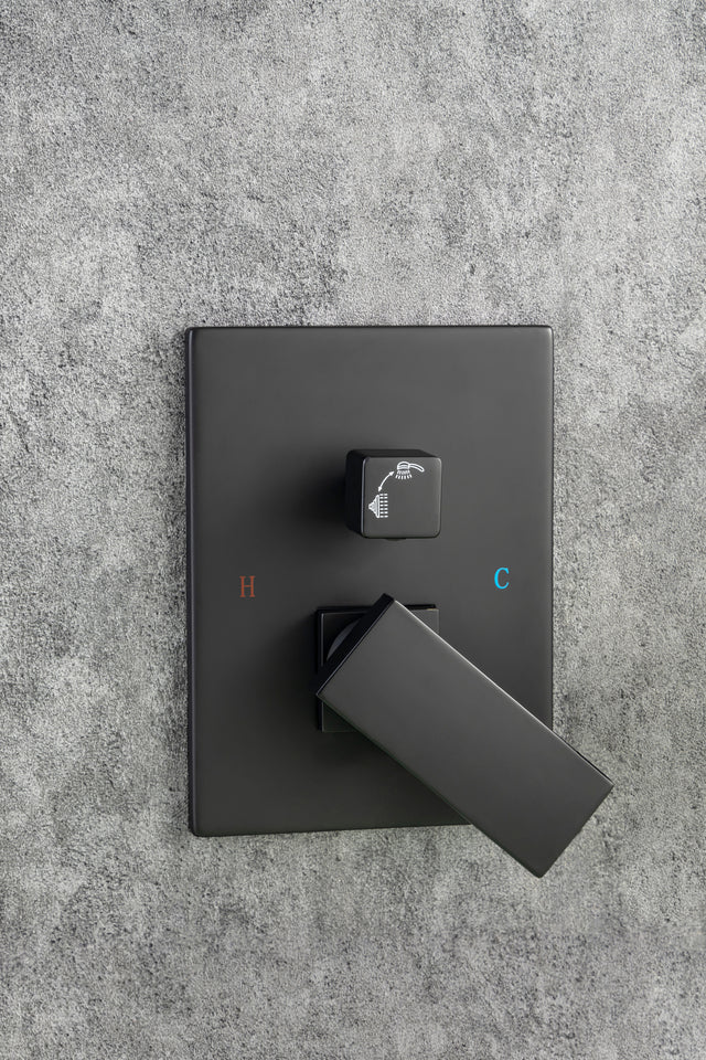 Waterfall Wall Mounted Bathtub Faucet with Hand Shower Swivel Tub Filler Faucet Single Handle Solid Brass