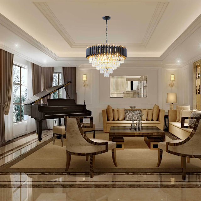 Modern American pendant diamond crystal chandelier -8 bulbs