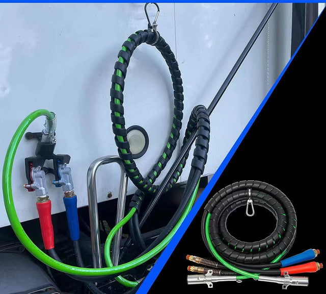 12FT 3-in-1 Wrap Set Air Line Hose Assemblies for Semi Truck Tractor Trailer
