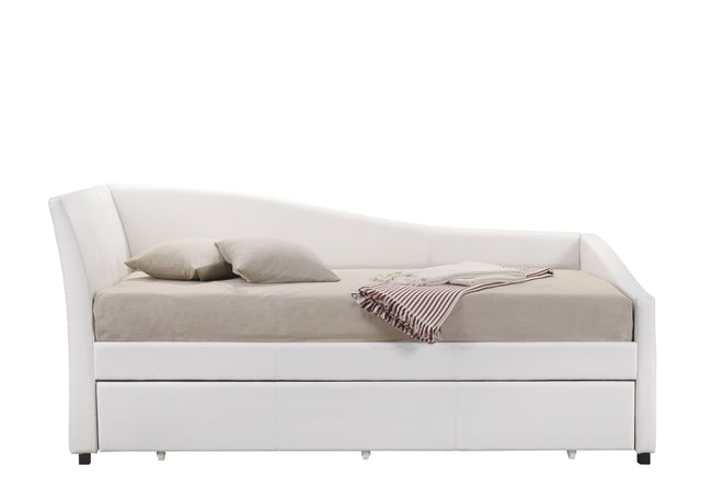 ACME Jedda Daybed & Trundle (Twin Size), White PU (1Set/3Ctn) 39400