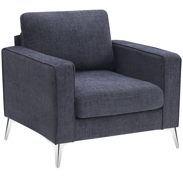 [VIDEO provided] [New]Modern 3-Piece Sofa Sets with Sturdy Metal Legs,Chenille Upholstered Couches Sets Including 3-Seat Sofa, Loveseat and Single Chair for Living Room Furniture Set (1+2+3 Seat)
