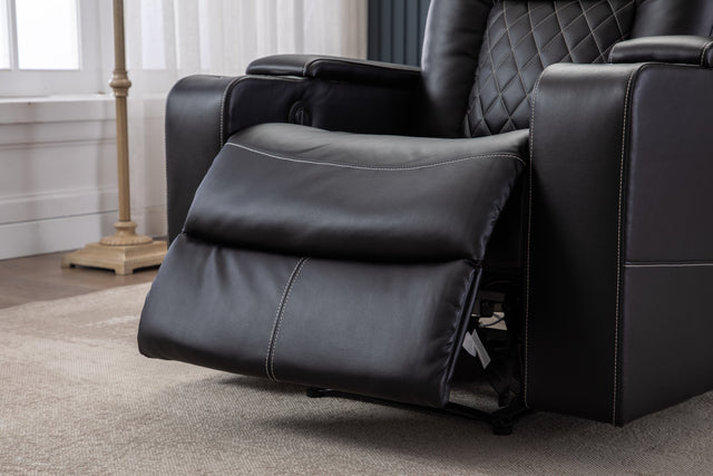 New Design PU Material With Cup Hold Storage USB Recliner