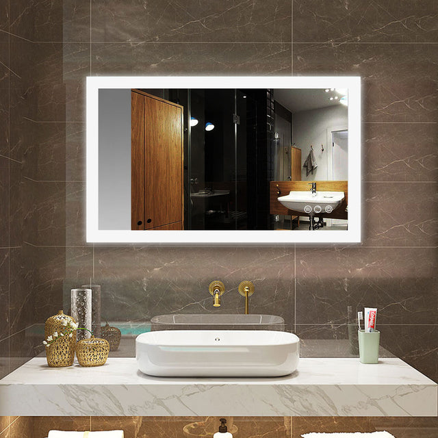 ✔ TOP QUALITY & LONG ENDURANCE - Copper Free vanity mirrors. The lighted bathroom mirror has been proven to last up to 3 times longer than others