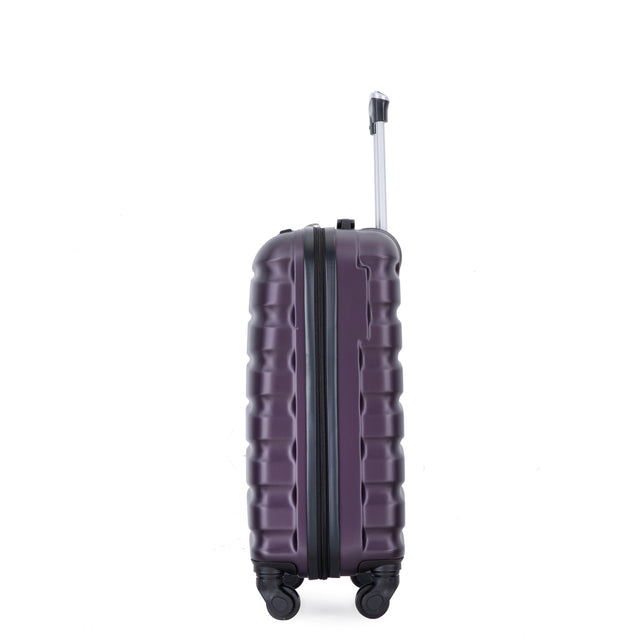 20" Carry on Luggage ABS Lightweight Suitcase, Spinner Wheels, TSA Lock, Purple