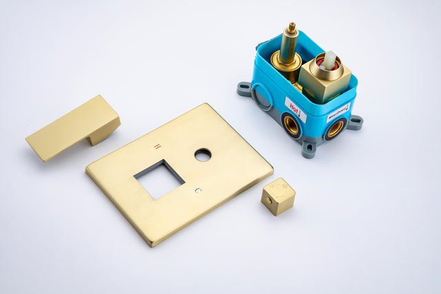 Shower Faucet Set 3-Function Bathroom Shower Fixtures with Waterfall Tub Spout Wall Mount 10 inch Rain Shower Head