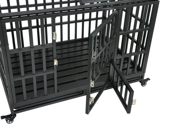 Heavy Duty Dog Cage  pet Crate with Roof