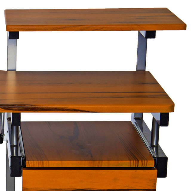 Techni Mobili Complete Computer Workstation Desk, Woodgrain