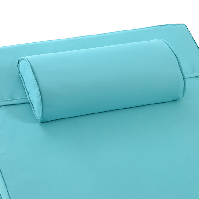 SAME AS W213S00075: Outdoor PE Wicker Chaise Lounge - 2 Piece patio lounge chair; chase longue; lazy boy recliner;outdoor lounge chairs set of 2;beach chairs; recliner chair with side table