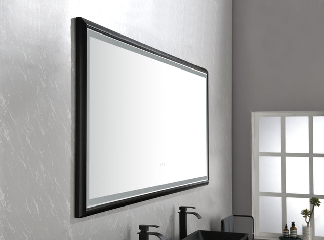 LTL needs to consult the warehouse address88 in. W x 38 in. H Oversized Rectangular Black Framed LED Mirror Anti-Fog Dimmable Wall Mount Bathroom Vanity Mirror  Wall Mirror