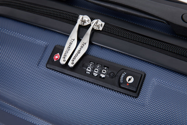 20" Carry on Luggage ABS Lightweight Suitcase, Spinner Wheels, TSA Lock, Blue