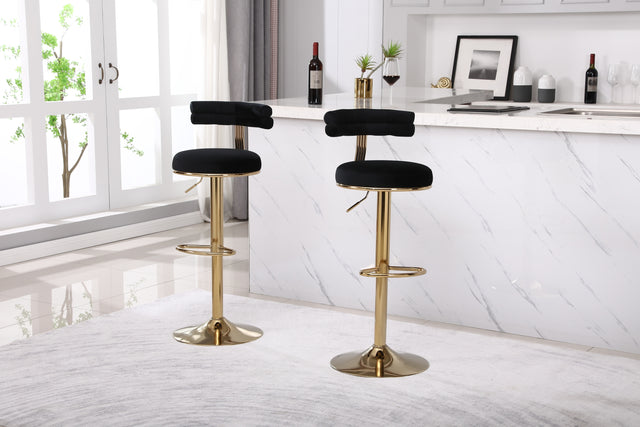 Bar Stools with Back and Footrest Counter Height Dining Chairs (2PCS/CTN)