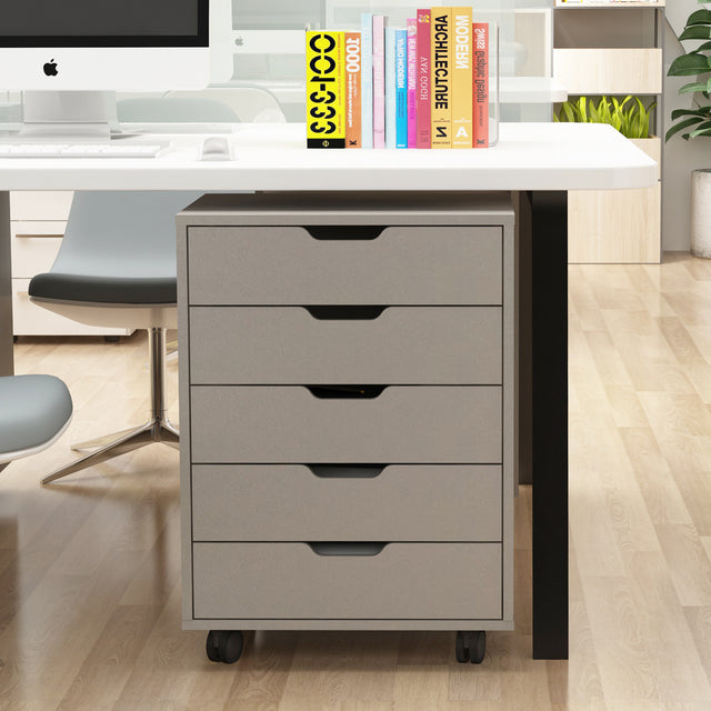 Office pulley movable file cabinet Wooden drawer cabinet Office storage cabinet Low cabinet