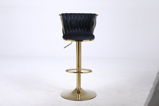 Bar Stools with Back and Footrest Counter Height Dining Chairs (2PCS/CTN)