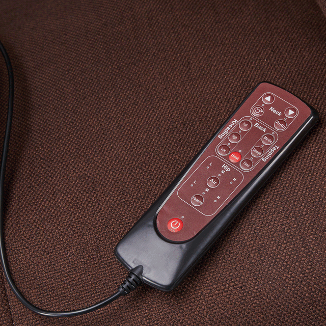 Full massage function-Air pressure-Comfortable Relax Rocking Chair, Lounge Chair Relax Chair with Cotton Fabric Cushion  Brown