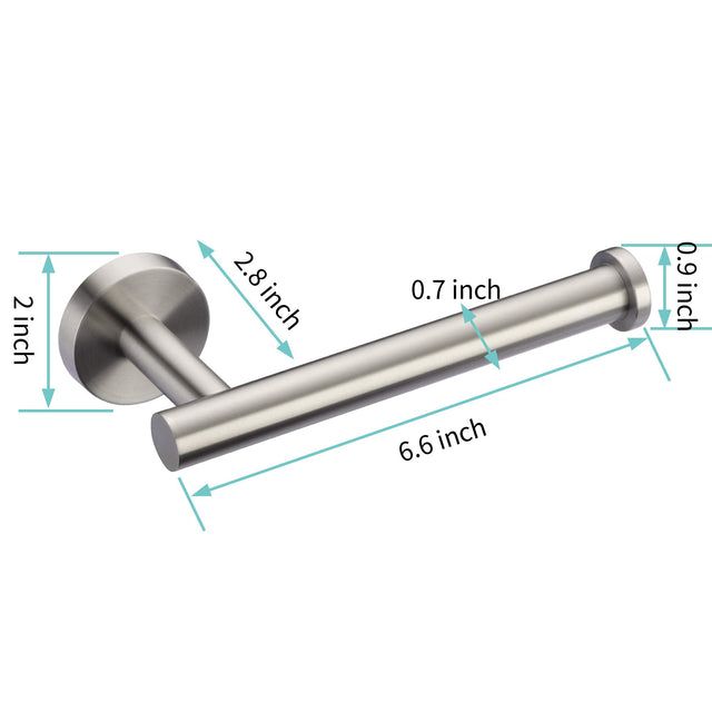 Toilet Paper Holder Brushed Nickel SUS304 Stainless Steel Rustproof Wall Mounted Toilet Roll Holder, Modern Tissue Roll Dispenser Round for Bathroom Kitchen Washroom