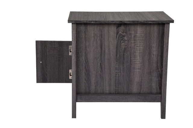 Nightstand with one-door storage cabinet and open shelf