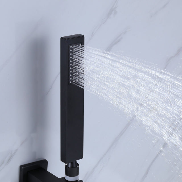 Waterfall Wall Mounted Tub Filler With Handheld Shower