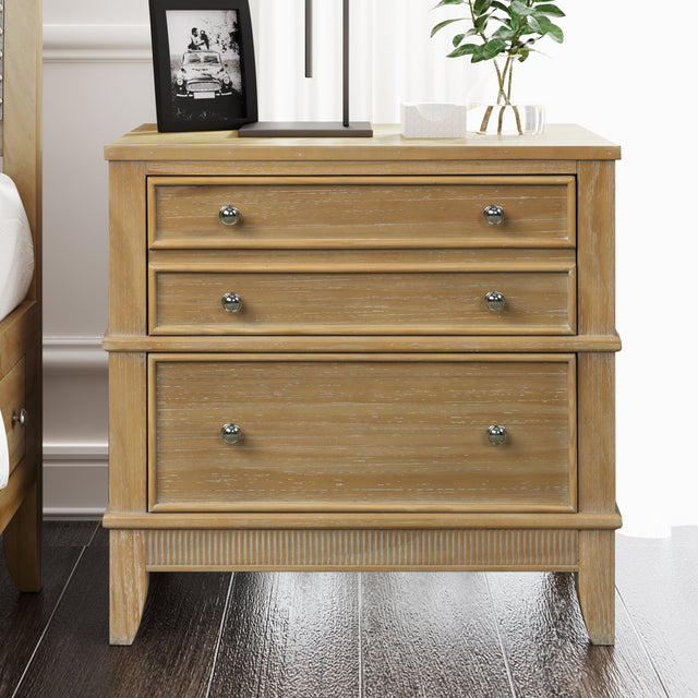 Hazel 3-Drawer Hazel 3-Drawer Side Table for Living Room, Hallway, Entryway