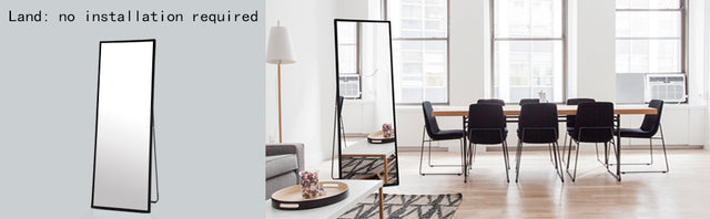 Cathy1700 500-b   Full Body Mirror Full Length Floor Mirror Free Standing Black Dressing Mirror Home Décor (59” x 19.7”)