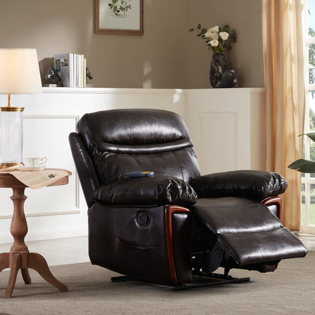 Orisfur. Massage Recliner PU Leather Sofa Chair with Heating and Massage Vibrating  Function