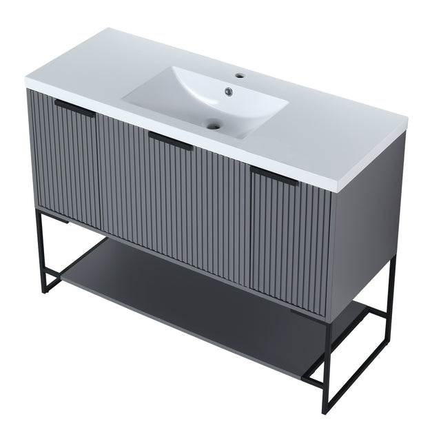 48 Inch Freestanding Bathroom Vanity With Resin Basin,48x18-BVA01148RG