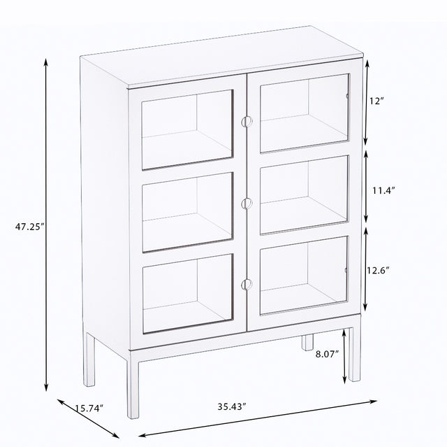 Two-door Three-tier Display Cabinet