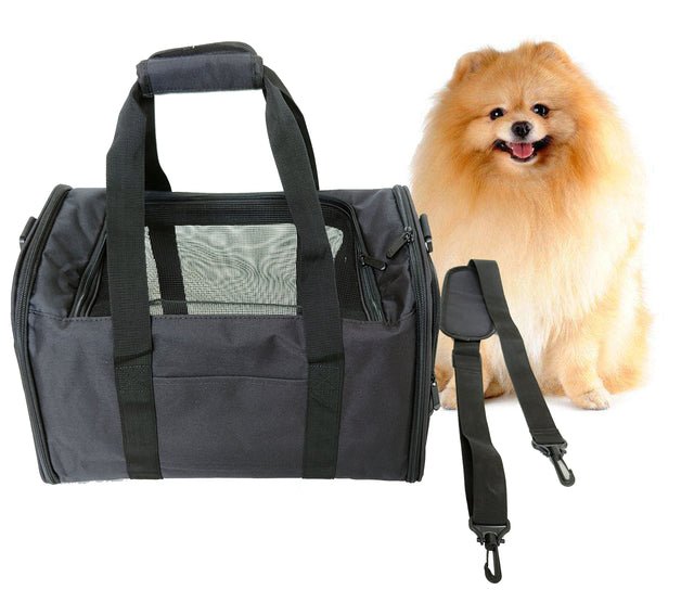 Dog bag Airline Approved Large Soft-Sided Collapsible Pet Travel Carrier for Dog Puppy,Cats,2 Kitty,Portable Dog Travel Carrier with 5 Doors,1 Storage Pockets,Removable Pads Easy to clean up