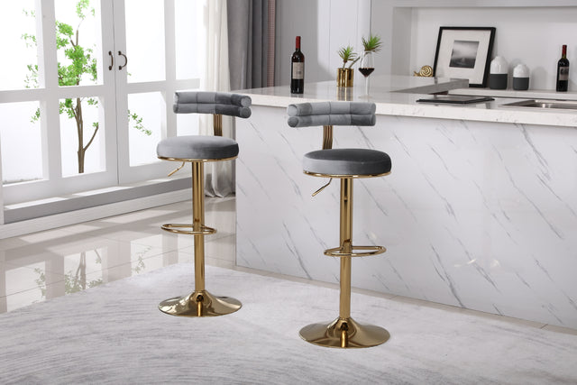 Bar Stools with Back and Footrest Counter Height Dining Chairs (2PCS/CTN)