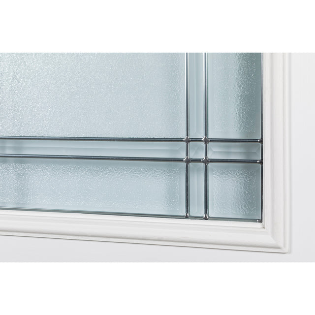 37.5inx81.5in Right Hand Inswing Decorative Glass- Zinc Caming  Fiber Glass Prehung Entry Door .