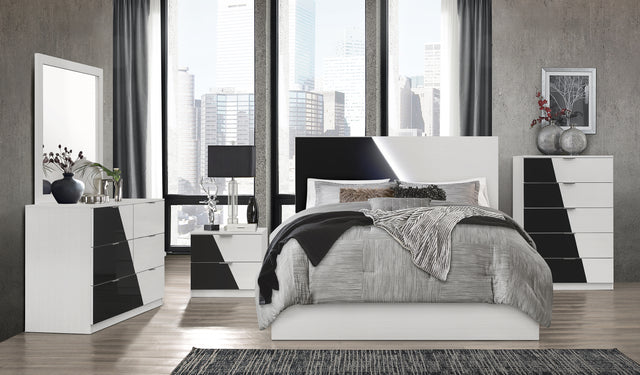 Camilla Nightstand White & Black