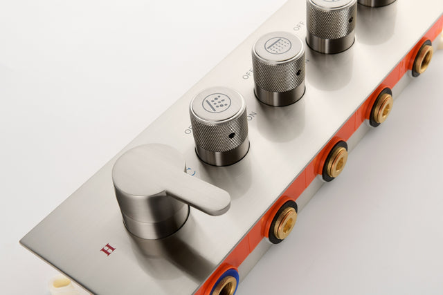 Wall Mounted Waterfall Rain Shower System With 3 Body Sprays & Handheld Shower