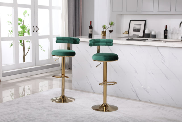 Bar Stools with Back and Footrest Counter Height Dining Chairs (2PCS/CTN)