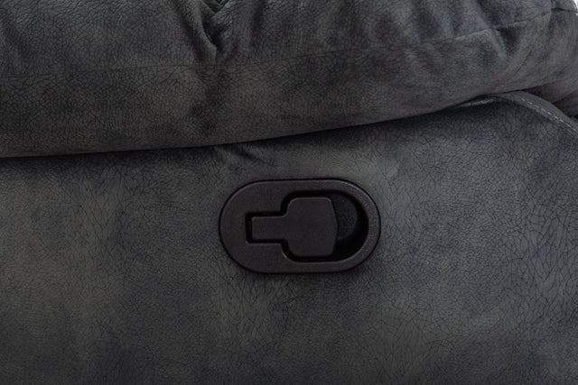 Recliner Chair Overstuffed, Manual Reclining Single Couch Wide Seat with Thickened Headrest and Back (Gray)