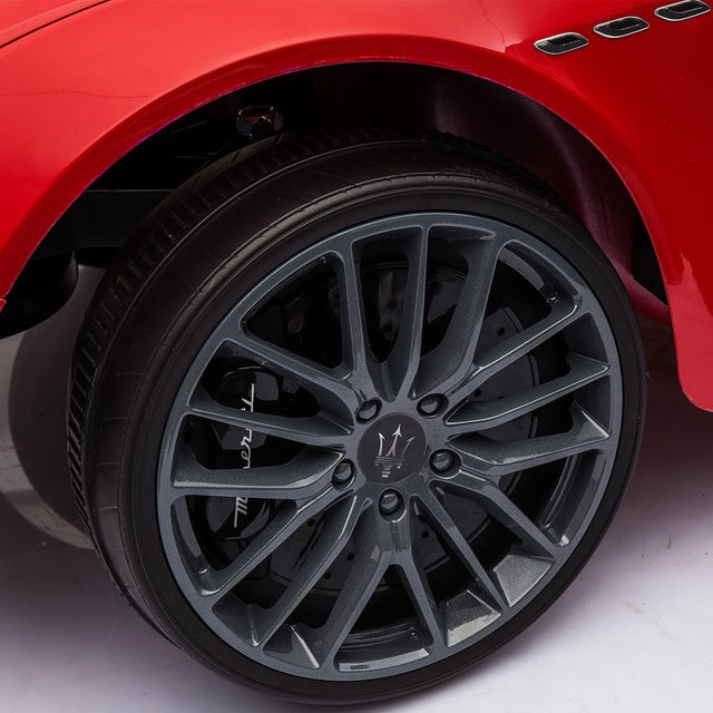 Maserati-Licensed 12V Kids Ride On Car, Electric Vehicle with Remote Control, MP3, USB, Music, Horn, LED Lights, Openable Doors, Red