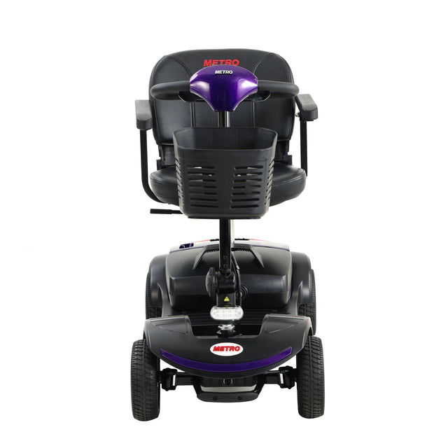 Four wheels Compact Travel Mobility Scooter with 300W Motor for Adult-300lbs, Dark Purple